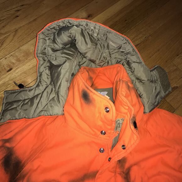 Guide LINE Blaze Orange Deer Buck Gun Hunting Jacket Coat Mens MEDIUM HOODED - Picture 15 of 16
